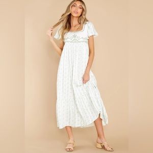 Sharing Secrets Sage Garden Floral Maxi Dress | maternity and post bump friendly